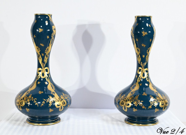 Pair of Gien Ceramic Vases - Late 19th century