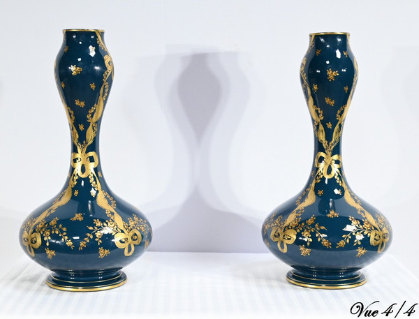 Pair of Gien Ceramic Vases - Late 19th century