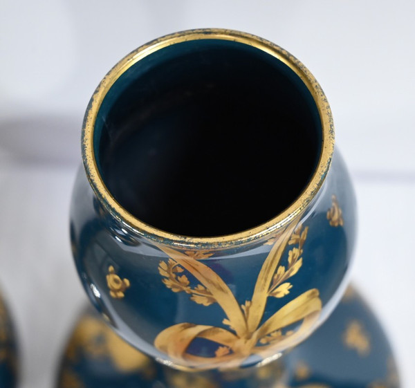 Pair of Gien Ceramic Vases - Late 19th century