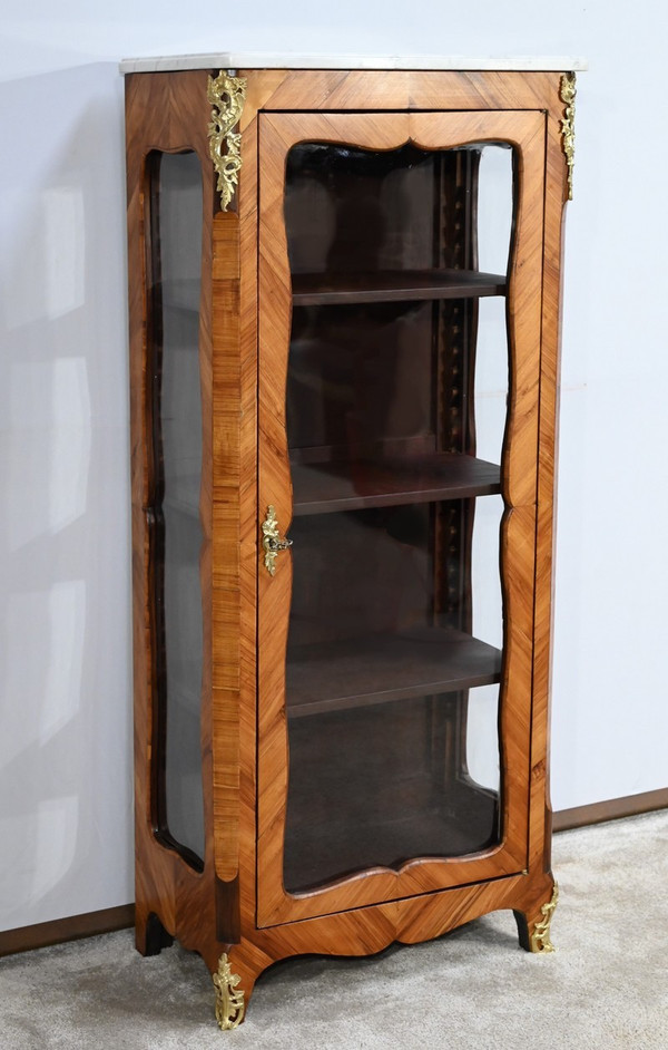 Piccola vetrina in palissandro, stile Luigi XV - Fine XIX secolo