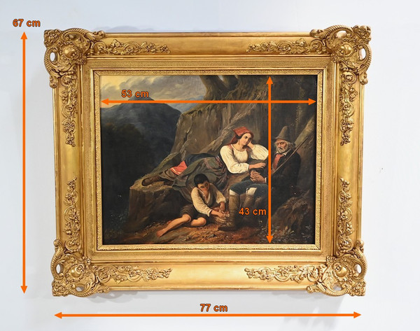 Huile sur Toile, École du XIXe siècle – Milieu XIXe