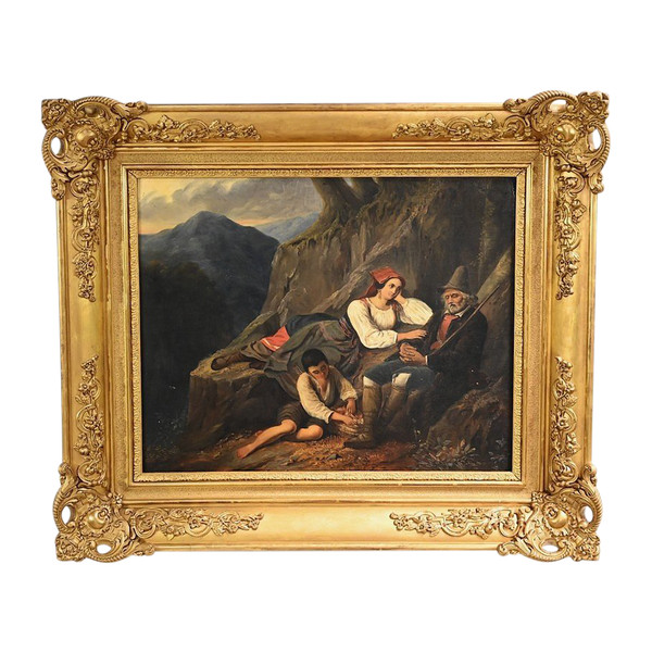 Oil on canvas, 19th century school - Mid-19th century