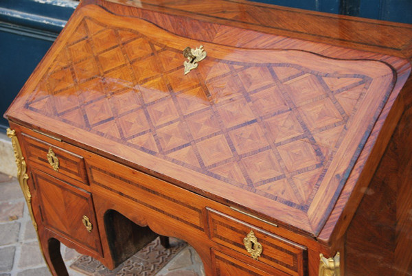 Bureau De Pente à Caissons Attributed to Pierre II Migeon épo Louis XV
