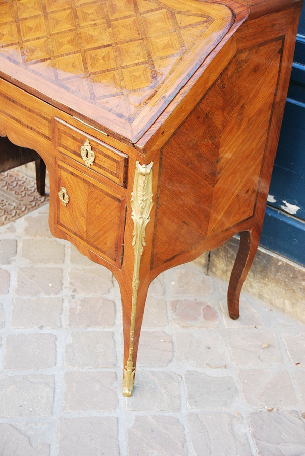 Bureau De Pente à Caissons Attributed to Pierre II Migeon épo Louis XV