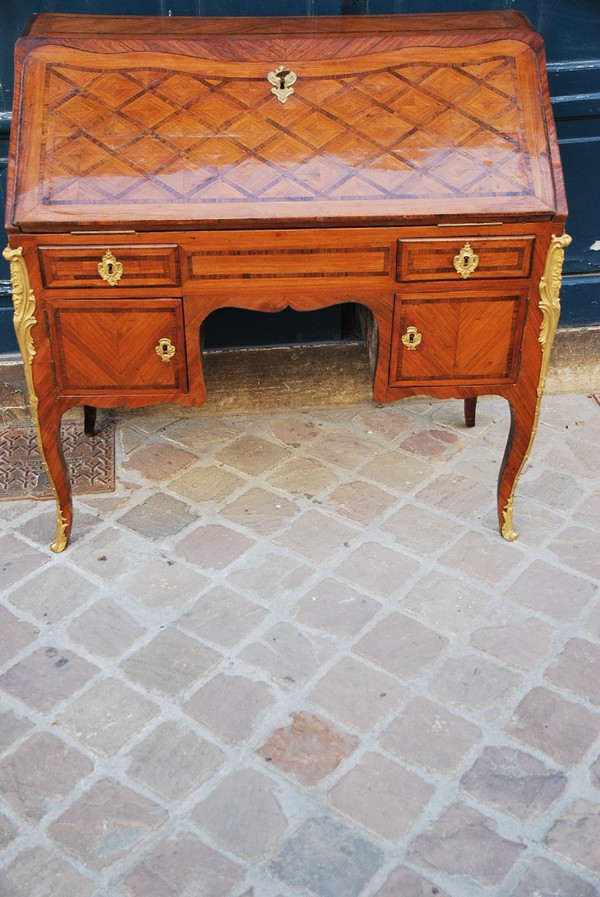 Bureau De Pente à Caissons Attributed to Pierre II Migeon épo Louis XV