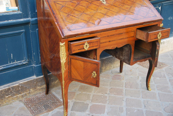 Bureau De Pente à Caissons Attributed to Pierre II Migeon épo Louis XV