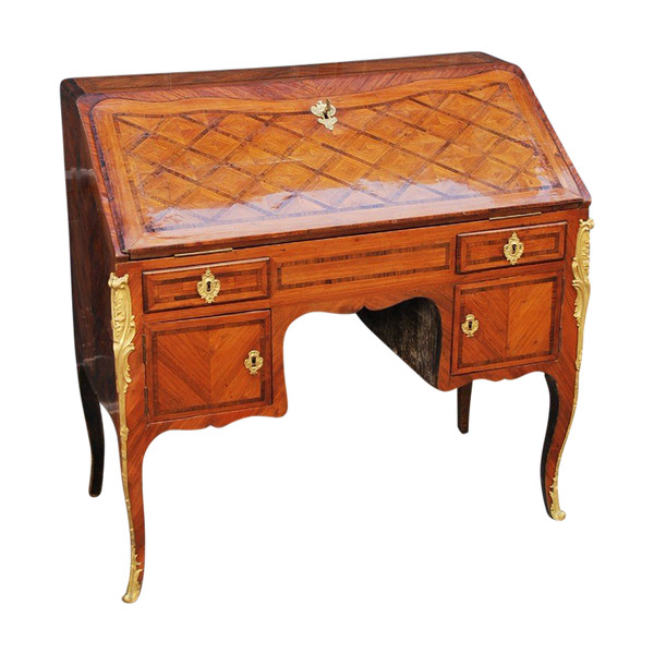 Bureau De Pente à Caissons Attributed to Pierre II Migeon épo Louis XV