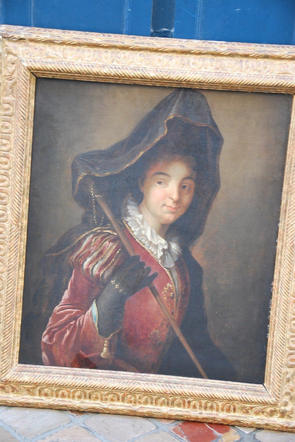 Öl auf Leinwand, junge Frau, Anhängerin von Alexis Grimou