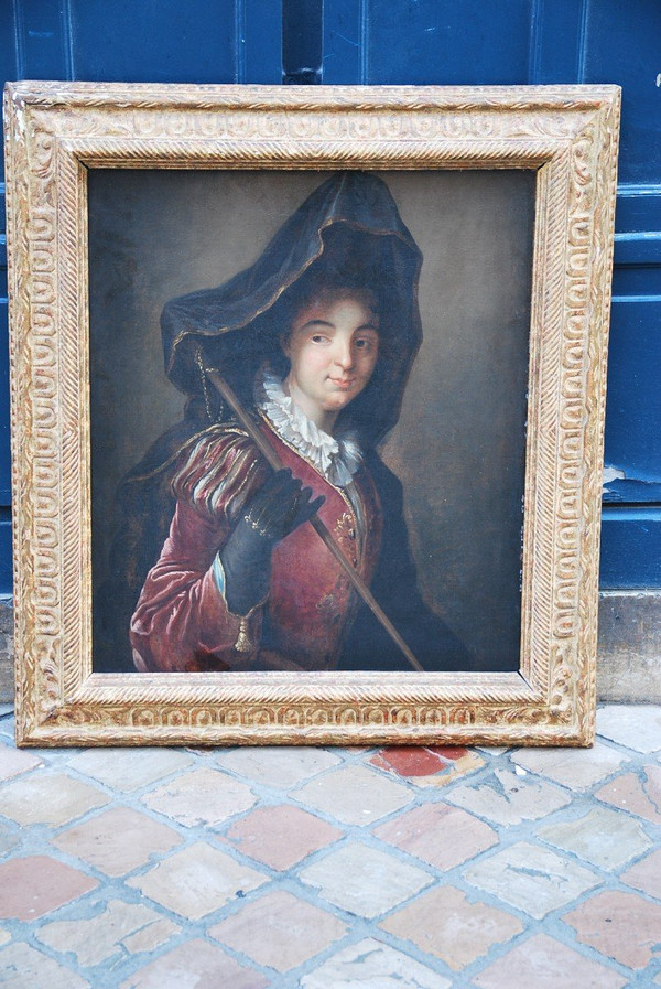 Öl auf Leinwand, junge Frau, Anhängerin von Alexis Grimou