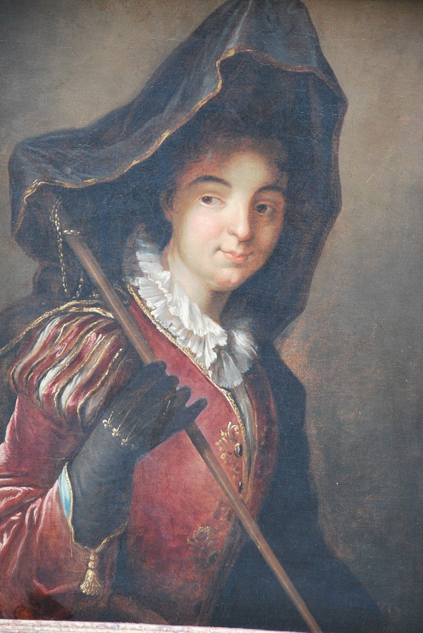 Öl auf Leinwand, junge Frau, Anhängerin von Alexis Grimou