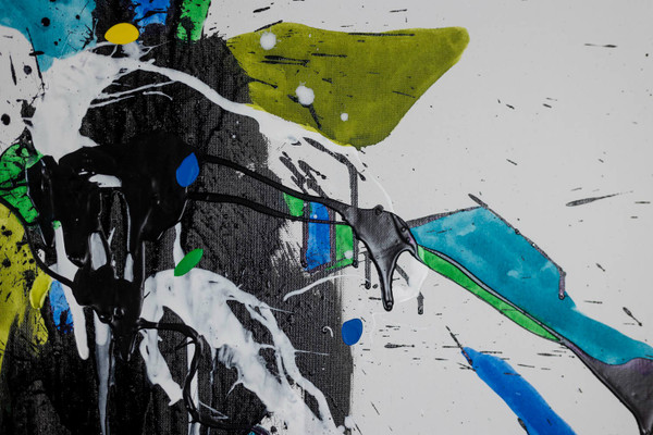 Dan Hôo, Acrylic on canvas, “Les données des sens”, 2023