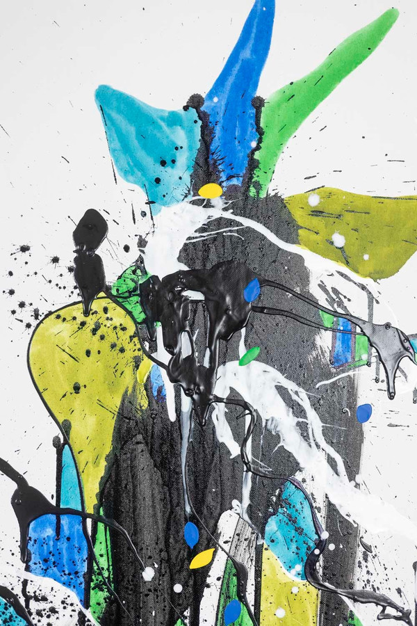 Dan Hôo, Acrylic on canvas, “Les données des sens”, 2023