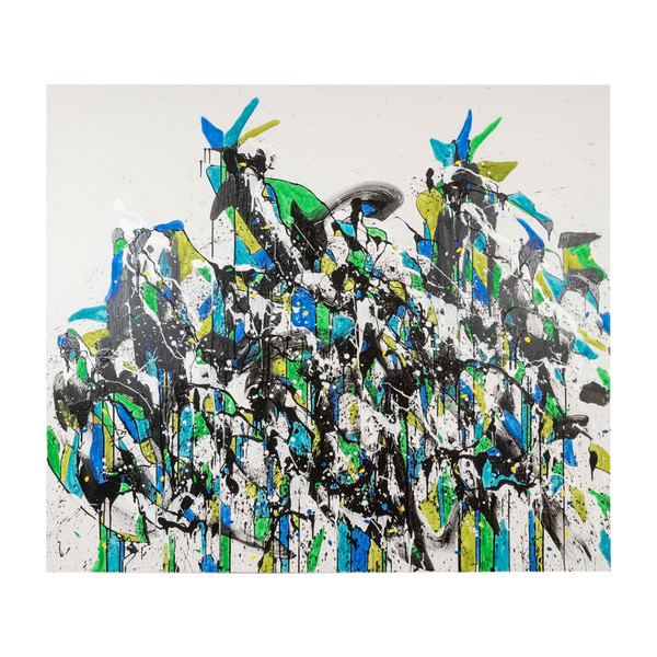 Dan Hôo, Acrylic on canvas, “Les données des sens”, 2023