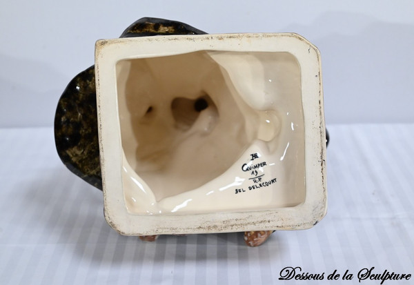 Steingutskulptur, signiert Bel Delcourt, HB-Henriot – 1960