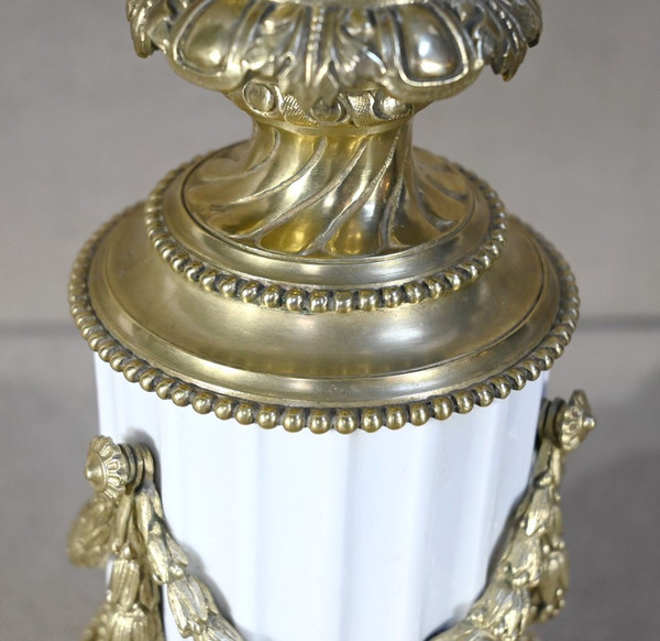 Lampe à Pétrole en Céramique, époque Napoléon III – Milieu XIXe
