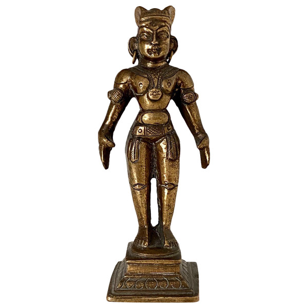 India, anni '20/'30, Statuetta in Bronzo della Bambola della Fertilità Marapachi.