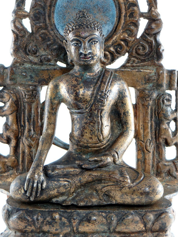 Burma, Beginning Of The 20th Century, Votive Altar Of Buddha In Bronze.