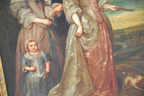 Bottega di ritratti di famiglia di Netscher del XVII secolo