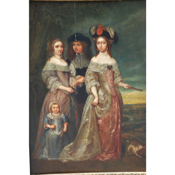 Bottega di ritratti di famiglia di Netscher del XVII secolo