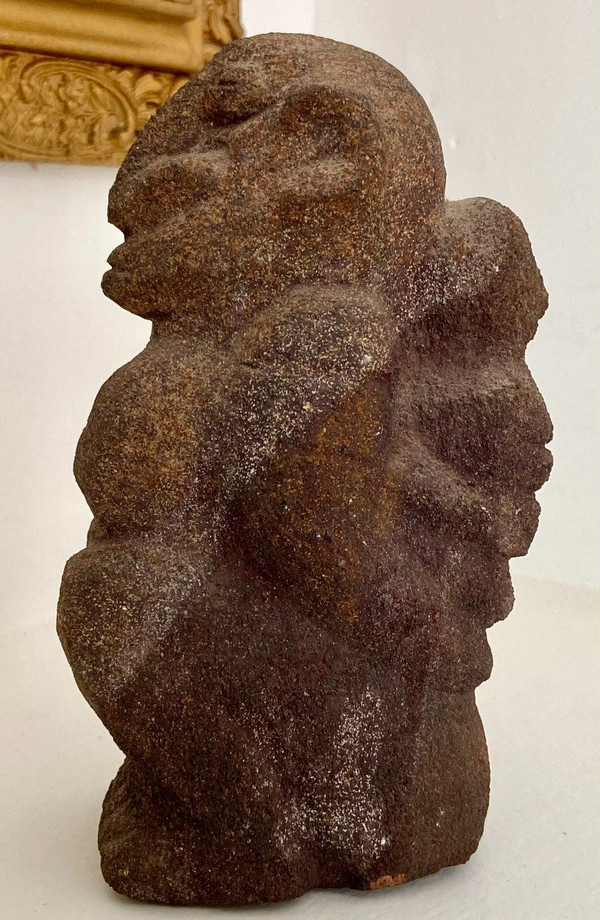 Mali, Popolo Dogon, Maternità Scultura in pietra.