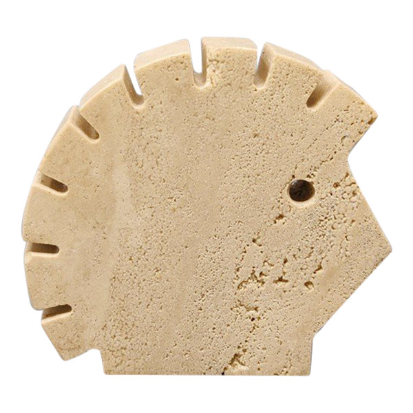 1970 Original large hedgehog sculpture in travertine by Enzo Mari for F.lli Mannelli