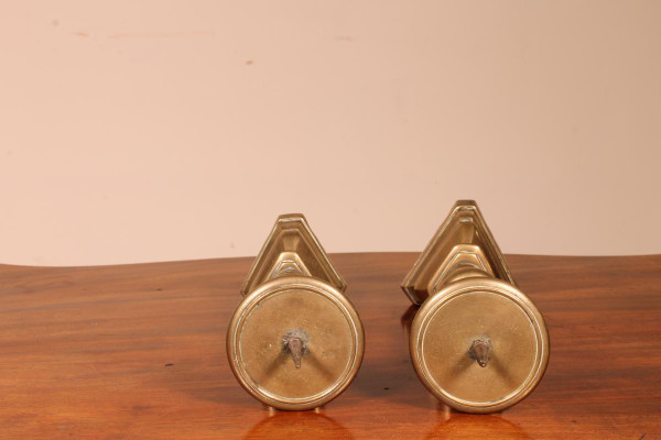 Pair Of Candlesticks In Bronze 17 ° Century Italy