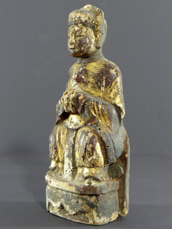 China, späte Ming-Dynastie, frühe Qing-Dynastie, taoistische Statue „Richter der Unterwelt“.