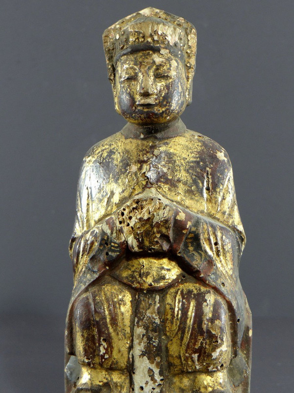 China, späte Ming-Dynastie, frühe Qing-Dynastie, taoistische Statue „Richter der Unterwelt“.