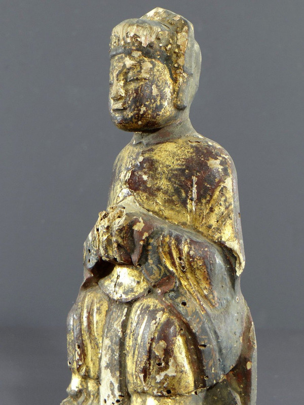 China, späte Ming-Dynastie, frühe Qing-Dynastie, taoistische Statue „Richter der Unterwelt“.