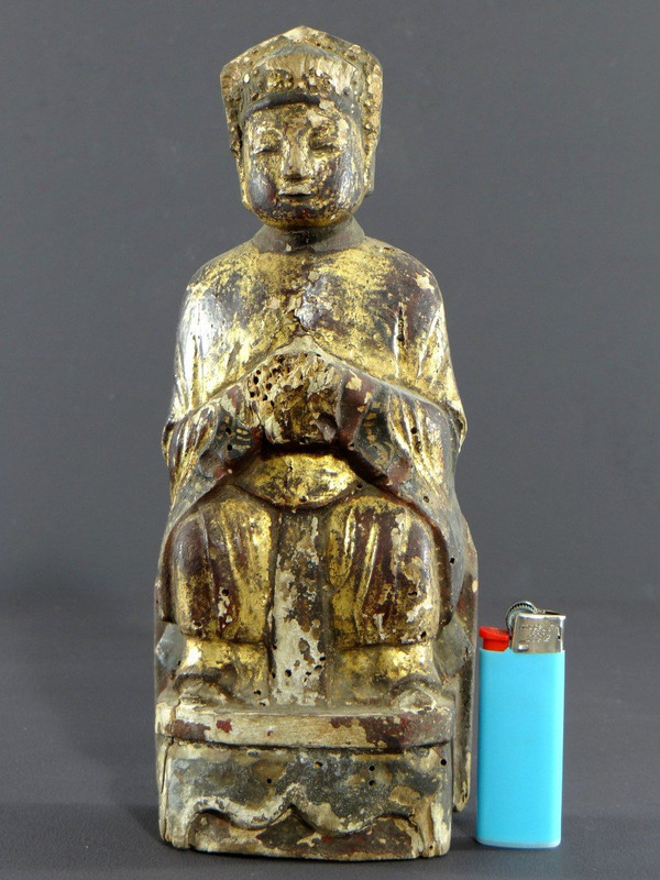 China, späte Ming-Dynastie, frühe Qing-Dynastie, taoistische Statue „Richter der Unterwelt“.
