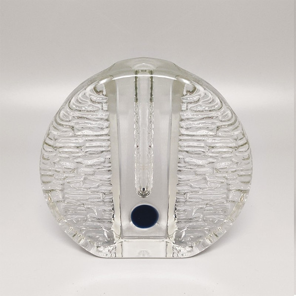 1970 Magnifique vase Walther Glass Bullseye par Heiner Düsterhaus. Fabriqué en Allemagne