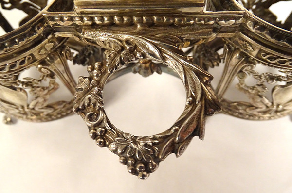 Set Olio e Aceto e 2 Saliere in Argento 925, Minerva Putti XIX