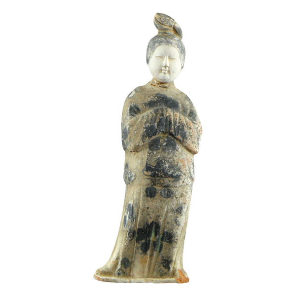 China, Tang dynasty period (618-907), terracotta statuette of a court lady