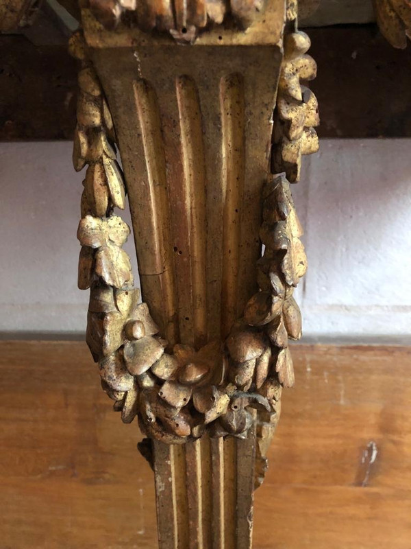 Konsole aus goldenem Holz, Louis XVI-Zeit.