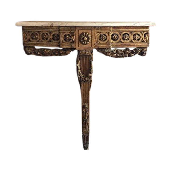 Konsole aus goldenem Holz, Louis XVI-Zeit.