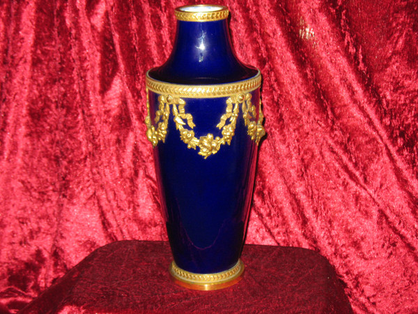 Sèvres vase signed by Paul Milet Louis XVI style