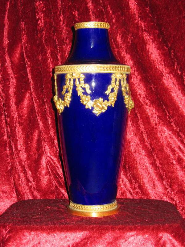 Sèvres vase signed by Paul Milet Louis XVI style