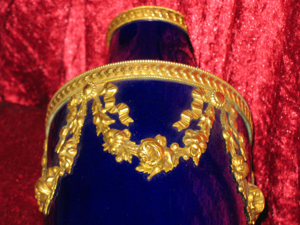 Sèvres vase signed by Paul Milet Louis XVI style