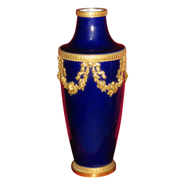 Sèvres vase signed by Paul Milet Louis XVI style