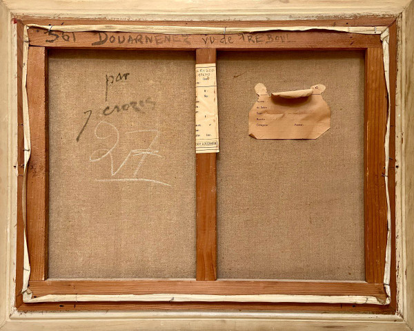 Joseph Crozes (actif Des Années 1930 à 1950), Tableau Vue De Douarnenez Depuis Tréboul.
