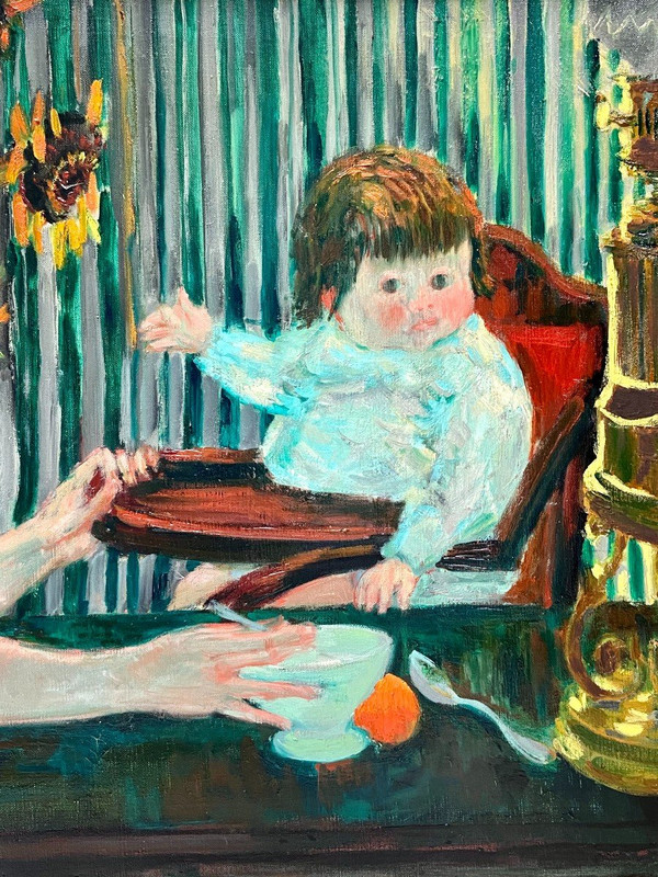 Jean Joyet (1919-1994), Mutter-Kind-Gemälde 1956.