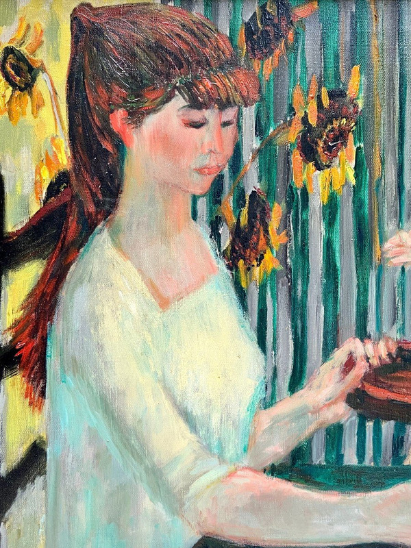 Jean Joyet (1919-1994), Mutter-Kind-Gemälde 1956.
