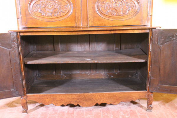 Buffet Zweikorps Louis XV. In Eiche, 18. Jahrhundert, Frankreich