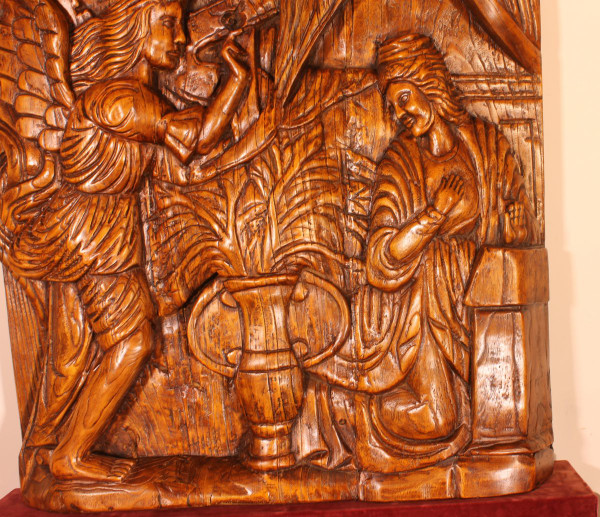 Retable Représentant l'Annonciation- Nord Du Portugal - circa 1600