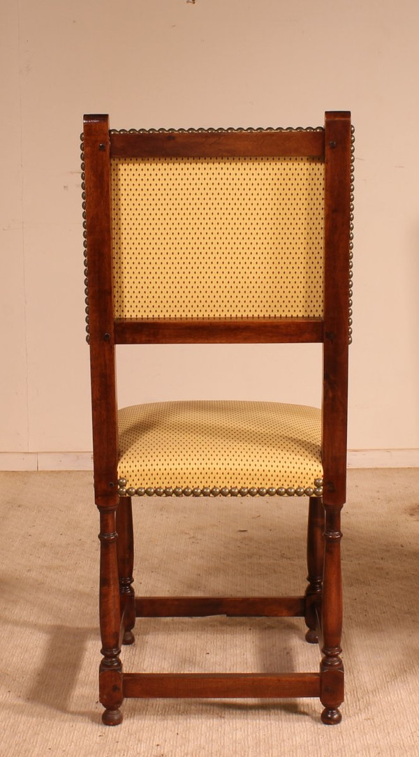 Series Of 6 Louis XIII Style Chairs In Walnut
