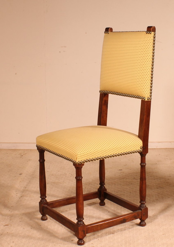 Series Of 6 Louis XIII Style Chairs In Walnut