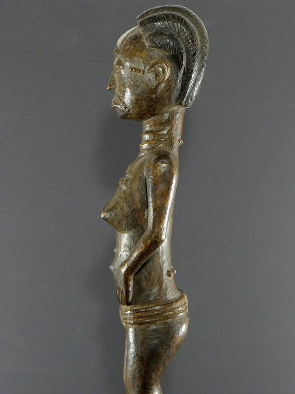 Costa d'Avorio, popolo Baoulé, circa 1950, statua femminile Baoulé o Abron.