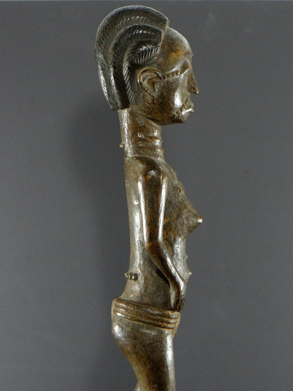 Costa d'Avorio, popolo Baoulé, circa 1950, statua femminile Baoulé o Abron.