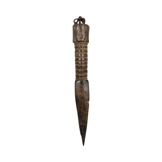 Ritual DAGGER called Phurbu - Tibet End of XIXth - beginning of XXth century - Wood with shiny patina and iron