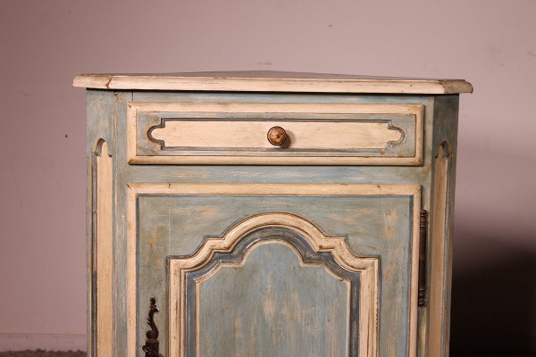 Paire d'Encoignures Louis XV Polychrome En Chêne-19° Siècle
